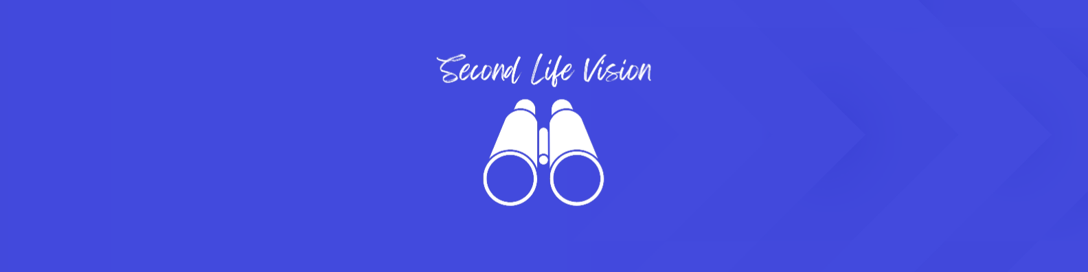 Second Life Vision logo against a blue background.